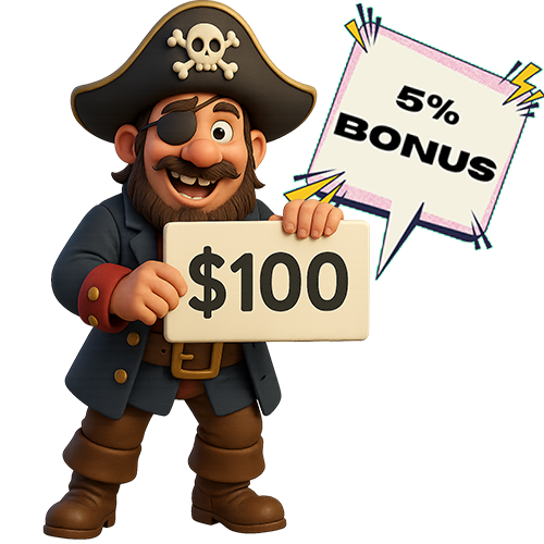 Buy $PIRATES 100$ (You recieve 105,000 $PIRATES)