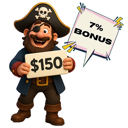 Buy $PIRATES 150$ (You recieve 162,000 $PIRATES)